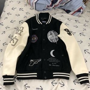 Reason Brand Black Varsity Jacket Sz. Small S